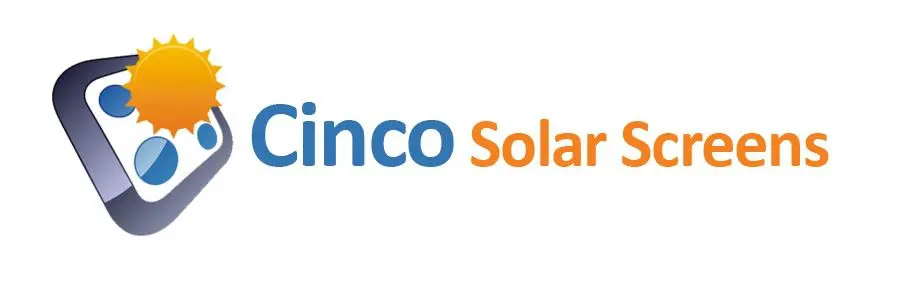 Solar screen company logo with sun