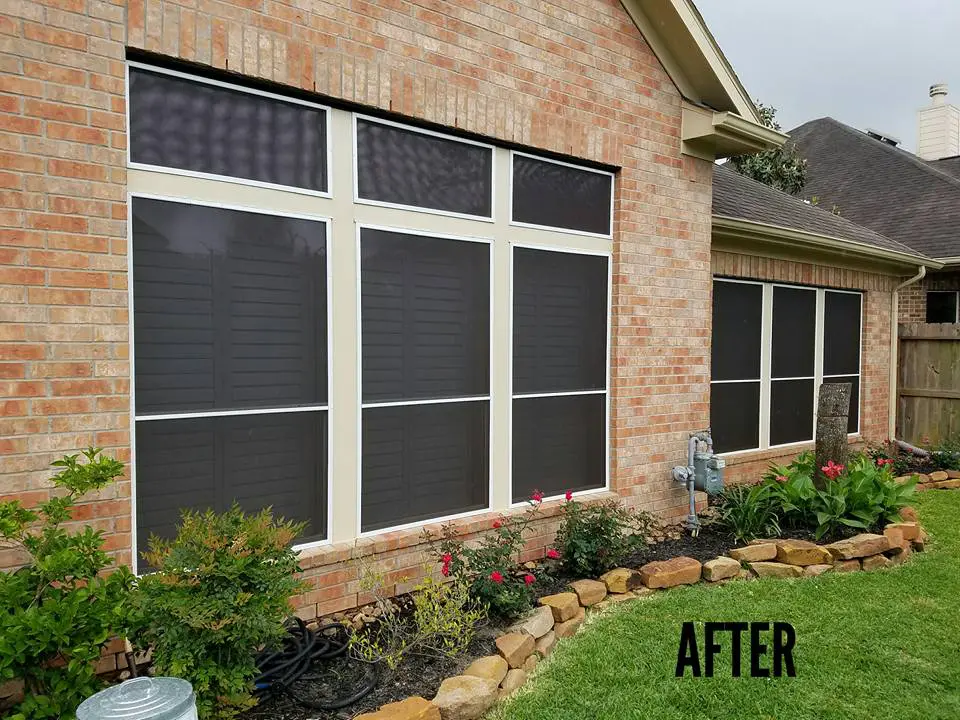 Brick house exterior with garden