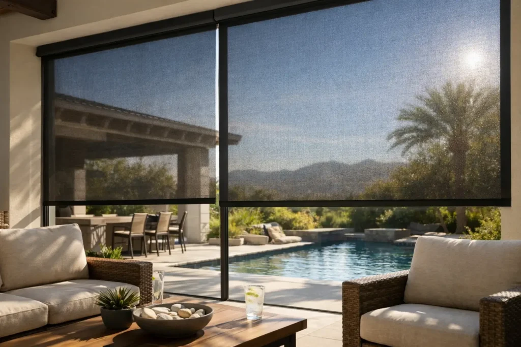 Solar Roller Shades for Patio Heat Control
