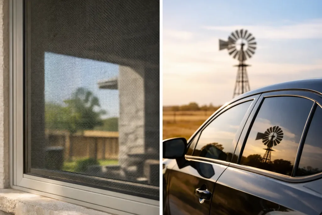 Solar Screens vs Window Tint in Texas