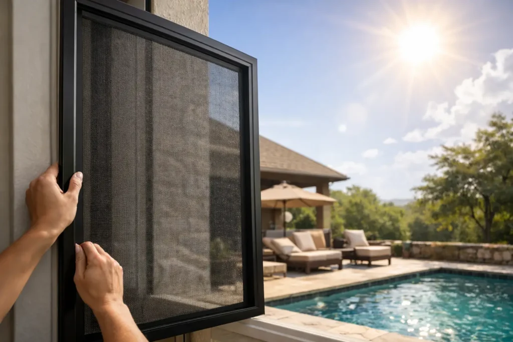 Made to Measure Solar Screens for Texas Heat