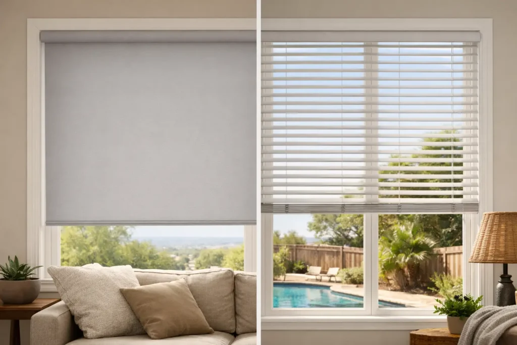 Roller Shades Versus Blinds: What Works in Texas?