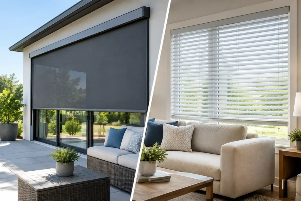 Exterior Shades Versus Interior Blinds or Both?