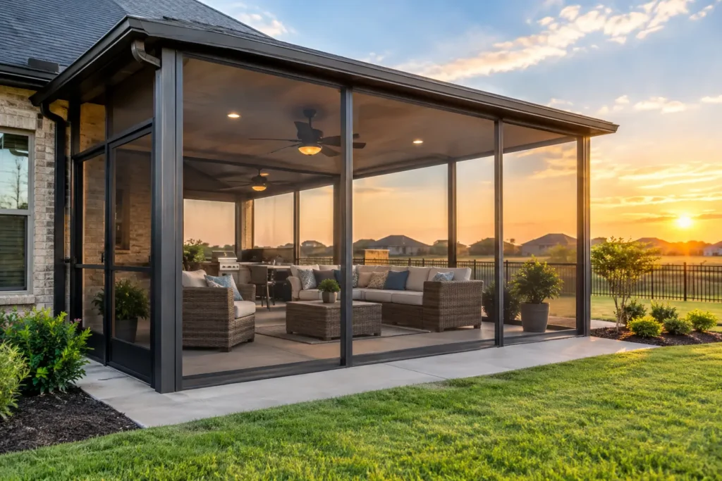 Choose Patio Enclosure Layout for Texas Heat
